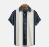 European and American cross-border men's loose 3d digital facial mask printed shirt, fashionable, individual, breathable, summer Halloween short-sleeved Application Scenario